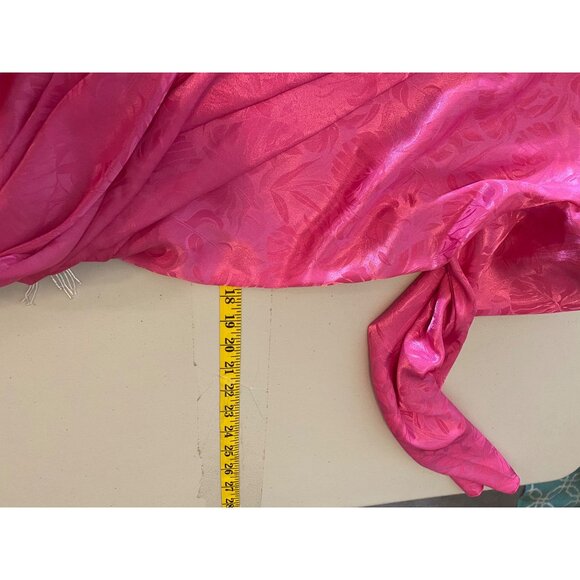 Vintage 1970's Pink Fuchsia Beaded Fringe Dress Size 10 Made In USA - Picture 9 of 11